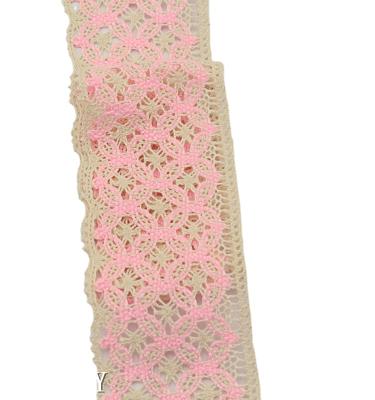 China Sustainable Creamy White Vintage Cotton Guipure Lace Trim for sale