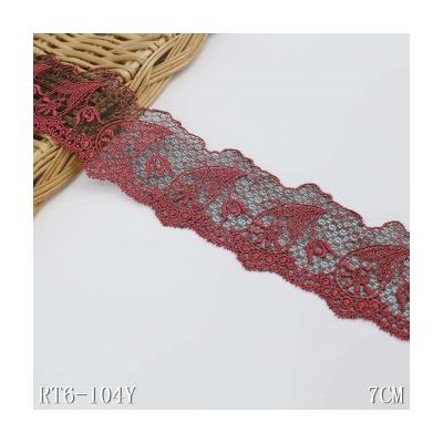 China Fast Delivery African Lace Fabric 7cm Lace Material Viable Wide Lace Fabric Embroidered Fabric for sale