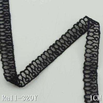 China Black Embroidery Lace Tape Lace Trimming 1cm Workable Thin for sale