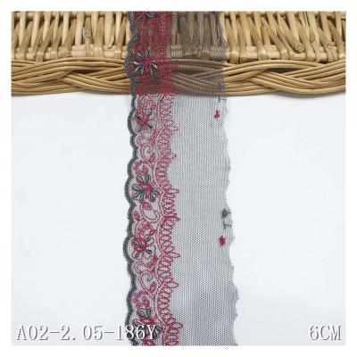 China Sustainable Stylish Embroidery Lace Trim 10cm Polyester Nylon Lace Trimming For Dress Lingerie for sale