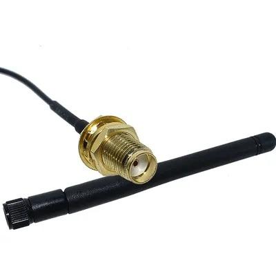 China / EQV 2.4G HLK-RM04 3dbi Antenna for Wireless Transmitter or Receiver with RP-SMA Connector Configure Link Line for sale