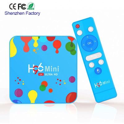 China Newest Support 6K H96 Mini H6 Allwinner TV Dual Wifi Android 9.0 IPTV 2019 Free OEM Seven Box 4G 32G 128G 2.4G/5.8G Top Box for sale