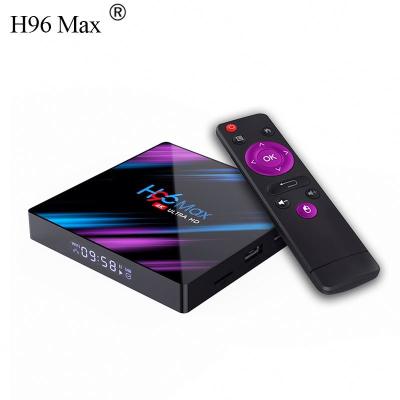 China H96 3318 max oem/odm factory with tvb android 4k 9.0 4gb steer with 32gb dual wifi smart tv box for sale