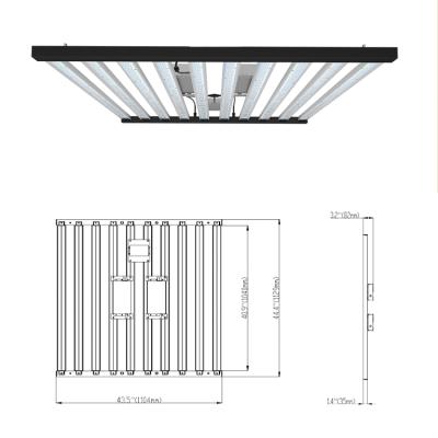 China Foldable Full Spectrum Dimmable 1200W Hydroponics Plants Starting Seed Grow Light For Greenhouses for sale