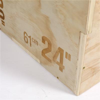 China Wooden Plyo Plyometric Box Pine Jump Exercise Wooden Fitness Equipment Wooden Box for sale