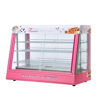 China Commercial Food Warmer Cupcake Milk Cut Chicken Hot Dog Display Food Snacks Store Food Heating Showcase for sale