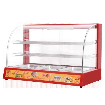 China Sausage Restaurant Equipment Kitchen Snacks Display Electric Hot Warmer Food Showcase XC-3P for sale