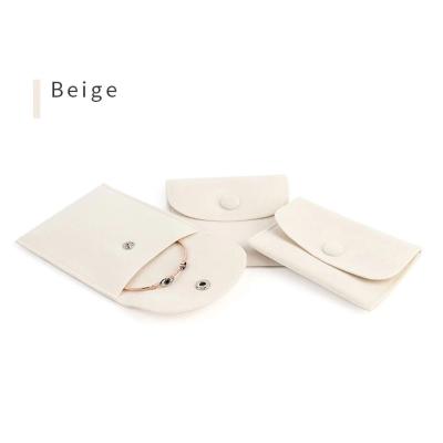 China Elegance Luxury Simplicity Cheap Thick White 100% Polyester Jewelry Pouch With Logo for sale