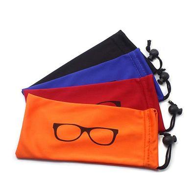 China Lightweight Eco - Friendly Soft Customize Fabric Suede Microfiber Goggles Pouch for sale