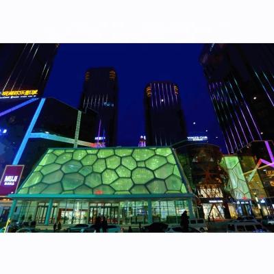 China High Self-cleaning Custom Design Transparent ETFE Membrane Foundation Fabric Material For Shopping Mall for sale