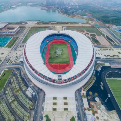 China Self-cleaning PTFE High Tensile Fabric Shade Roof Membrane Tensile Structure For Stadium for sale