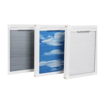 China Square Box Minimalist Customized Thickened Fabric Smart Skylight Blinds Blackout Honeycomb Blinds for sale