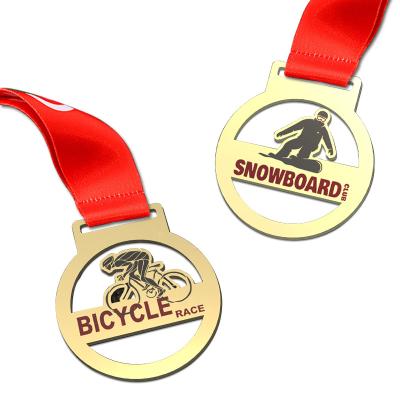 China Europe medal manufactures cheap price gold plated metal 3d custom blank sports race award medals for sale