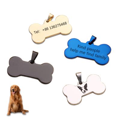 China Europe Mirror Bone Metal Stainless Steel Pet Tag Blank Pet Tag Spot Polished Custom Blank Dog Tag / Die Cut for sale