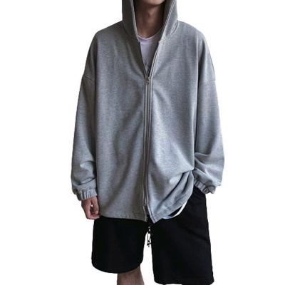 China Autumn Custom Solid Color Men's Hooded Anti-wrinkle spring and hip-hop plus size Hoodie sports cardigan sweater male fashion jacket for sale