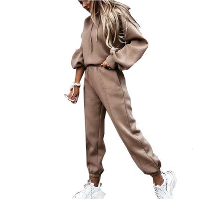 China Custom Women's Clothing Set Anti-pilling Fashion Ladies Casual Sweatshirt Hoodies And Loose Pants 2 Pieces Set for sale