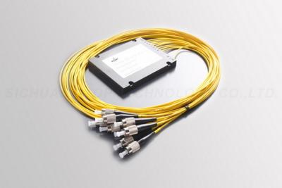 China LGX PLC Fiber Optic Splitter 1x8 SC / UPC Fiber Splitter Box With Long Life for sale