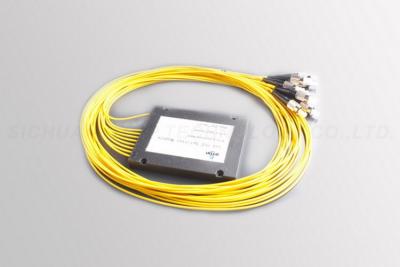 China Mini Type 1 * 8 Fiber Optic Splitter , Optical Cable Splitter SC / APC Fan Out for sale