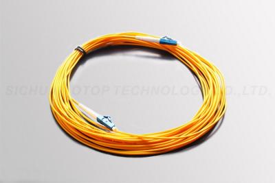 China LC - LC Fiber Optic Patch Cord UPC Blue Ferrule Simplex Customized Length for sale