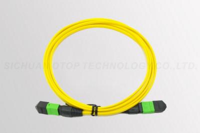 China MPO Multi Fiber Push On APC Connector 12 Strand Cable Upc Ceramic Ferrule for sale