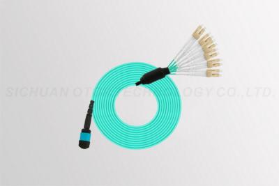 China Fiber Optic MPO Multi Fiber Push On 12F LC Connectors ROHS Certification for sale