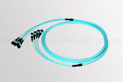 China OM3 OM4 MPO Fiber Push On -40℃ To +85℃ Operating Temperature Customized Length for sale