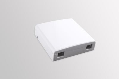 China SC / PC SC / UPC Two Ports Fiber Optic 86x86 Terminal Box White Color for sale