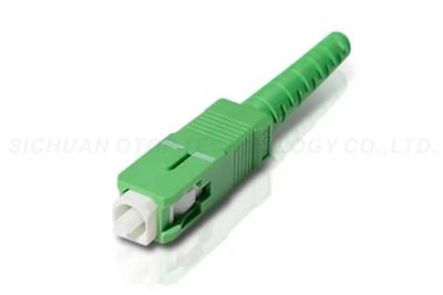 China SC / APC Fiber Optic Connector Green Color Singlemode SGS Certification for sale