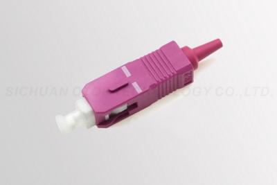 China Modo multi del SC del conector rosado de la fibra óptica con una pérdida de inserción más baja en venta