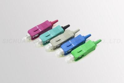 China Pérdida de vuelta multi del ≥ 65dB del ≥ 55dB APC del UPC del modo del conector de la fibra óptica del SC en venta