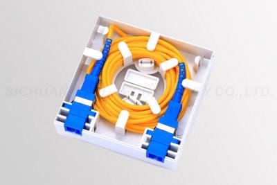 China OTOP Ftth Fiber Optic Termination Box 86 x 86mm Size White Color for sale