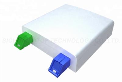 China White Fiber Optic Termination Box 2 Ports 86 x 86 Size SC Adapter for sale