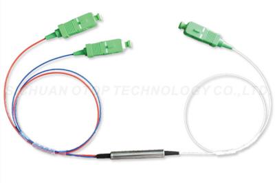 China Wavelength Division Multiplexing In Optical Fiber FTTX 1x2 Steel Tube Fwdm Splitter for sale