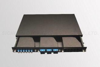 China Multimode MPO Fiber Cable Patch Panel 1U Rack Mounted Customized Depth for sale