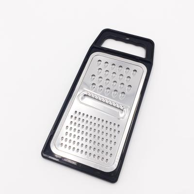 China Sustainable Wholesale Stainless Steel Cheese Boards Three Way Flat Grater With Plastic Handle for sale