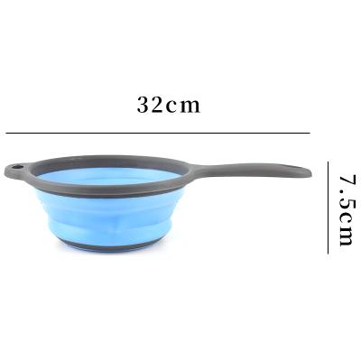 China Collapsible Colanders and Viable Kitchen Sieve with Long Handle Over Sink, Plastic Space Saver Collapsible Basket, Small Size for sale