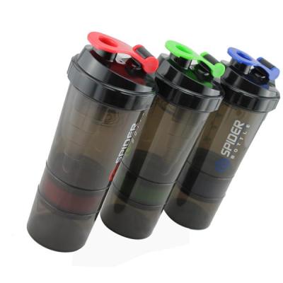 China Viable 3-in-1 Leak Proof BPA Shaker Bottles Water Bottle For Free Protein Mixes for sale