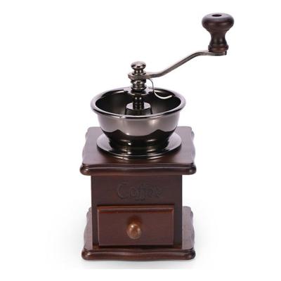 China Coffee Grinder Wood Vintage Antique Hand Crank Coffee Grinder Viable Manual Speed ​​Adjustable Grinder for sale