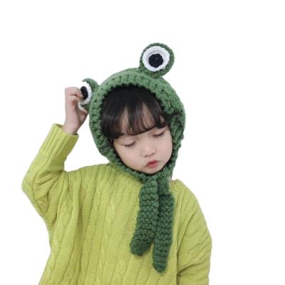 China Winter COMMON Warm Hat Kids Cute Animal Eyes Handmade Wool Knitted Hat Cap For Baby Toddler Kids Boy Girl for sale