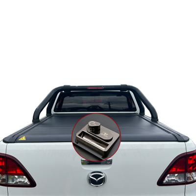 China Luxury Custom Business / Logo Lockable Waterproof Aluminum Alloy Pick Up Truck Bed Tonneau Cover For Mazda BT-50 for sale