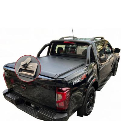 China High Quality Waterproof Hard Roll Opening Pickup Retractable Tonneau Cover With Password Lock For Nissan Navara Frontier NP300 for sale