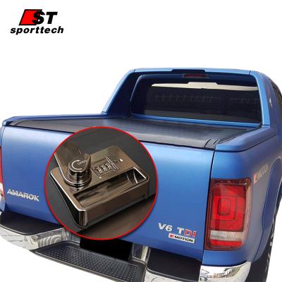 China Locking Wholesale Price Roll Up Hard Pickup Truck Bed Cover Roll Flap Cover Tonneau Cover With Password Lock For VW Amarok for sale