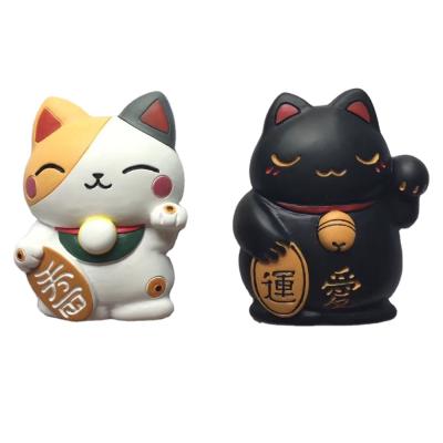 China Europe 3D Resin Cute Lucky Cat DIY Cabochons Flat Back Accessory for sale