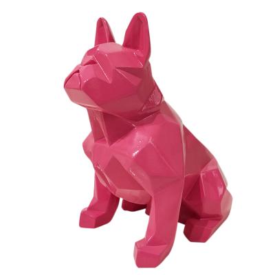 China Pop Statue Dog Minimalist Custom High Glossy Modern Origami Style Dog Sculpture for sale