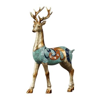 China China Modern Design Resin Deer Statue Set Lucky Deer Sculpture Decoration Set for sale