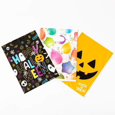 China Recyclable Cute Trick Or Treat Kids Pumpkin Halloween Handle To Carry Candy Bags Plastic Shopping Bags for sale