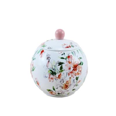 China Box for jewelry or accessory Flora decal design porcelain storage box for accessory for sale