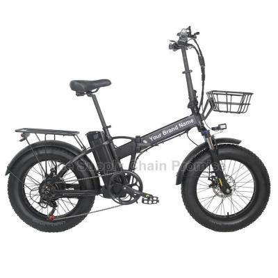 China Aluminum alloy S6 20x4.0 inch fat folding E-bike 500W motor 13AH lithium battery electric bike for sale