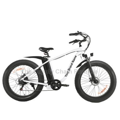 China Factory direct sales of aluminum alloy SW21017 fat tire snow tire disc brake 26 inch transmission power mountain electric bicycle for sale