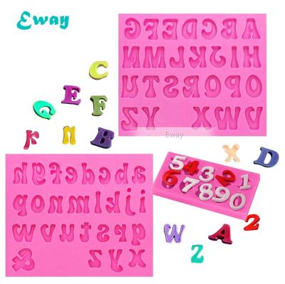 China Disposable Silicone Letter Mold and Number Candy Molds, Handmade Chocolate Tray Molds from Number 0-9 Lowercase Uppercase for sale